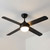 132cm 52inch Black AC Ceiling Fan With Light 65W 3 Speed