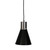 Pendant E27 40W 150mm Brushed Chrome and Matte Black