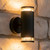 Up Down Light GU10 70W IP44 235mm Textured Black