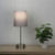 Grey and Brushed Chrome Touch Lamp E14 42W 400mm