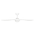 132cm 52inch Matte White DC Ceiling Fan With Remote and Light 30W 6 Speed