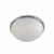 White and Satin Chrome Oyster Light E27 75W 240mm