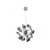 Chrome Pendant Light G4 60W 600lm 3000K 450mm