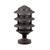 Bronze Post Top Light E27 40W IP44 270mm Made in Italy