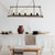 Black Pendant Chef Table 5-Light Distressed Timber