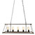 Black Pendant Chef Table 5-Light Distressed Timber