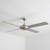Bombieri 132cm 52-inch Brushed-Metal AC Ceiling Fan 3 Speed