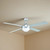 132cm 52-inch Brushed-Chrome AC Ceiling Fan With Light 3 Speed