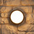 Round Black Bulkhead Light IP55 E27