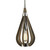 Period Timber Pendant Small 1 Light Adjustable Cord