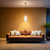 Bell Modern Pendant Timber and Glass Flex Cord Long Cone