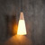 Bell Modern Pendant Timber and Glass Flex Cord Long Cone