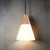 Bell Modern Pendant Timber and Glass Flex Cord Medium Cone