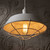 White Pendant Industrial Style Wire Cage Dome 36cm