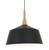 Black Pendant Industrial Style Adjustable Cord 400mm