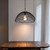 Cage Black Pendant Light Small, Wood and Iron Adjustable Cord