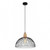 Cage Black Pendant Timber, Variable Cord, Industrial