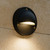 Black Outdoor Wall Light 240V 1W LED Eyelid IP44 3000K 104mm