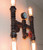 Steam Series: Decorative 4-light Aged Iron Pipe Wall Light