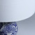 Ceramic Blue Floral Design Lamp With Shade E27 60W