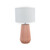 Vertical Ruffle Ceramic Lamp In Matt Pink With White Fabric Shade E27 60W