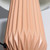 Vertical Ruffle Ceramic Lamp In Matt Pink With White Fabric Shade E27 60W