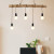 Timber 5 Light Pendant With Bar Canopy E27 60W