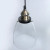 Clear Wine Glass Pendant Light With Antique Brushed Brass Fitting E27 60W