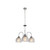3 Light Chandelier With Prismatic Glass Shade E27 60W