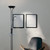 Mother And Child LED Floor Lamp In Black With Wireless Charger 3000K 18W/5W