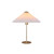 Creased White Shade Bedside/Table Lamp With Gold Base E27 60W