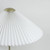 Creased White Shade Bedside/Table Lamp With Gold Base E27 60W