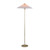 Creased White Shade And Gold Base Floor Lamp E27 60W