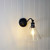 Vintage Style Wall Light In Black Finish E27 60W