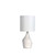 White Ceramic Base And Fabric Shade Lamp E14 42W