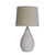Textile Drum Shade With Ceramic Base In White Finish E27 42W