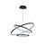 LED Pendant Light In Black 80cm With Remote Control 2300lm 3000K 5000K 50W