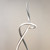Entwined LED Floor Lamp In Silver Finish 1500lm 3000K 30W