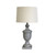 Grey Base Table Lamp With Fabric Shade E27 40W