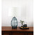 Table Lamp With Smoked Glass Base and Fabric Shade E27 40W