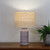 Brown Table Lamp Base and Fabric Shade 40W E27