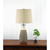 Shapely Ceramic Brown Table Lamp With Fabric Shade E27 40W