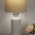 White Patterned Ceramic Base Table Lamp E27 40W