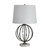 Spherical Chrome Table Lamp With Fabric Shade E27 40W