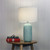 Pale Blue Ceramic Table Lamp With Fabric Shade E27 42W