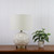 White Floral Ceramic Table Lamp With Fabric Shade E27 42W