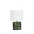 Green Leaf Ceramic Table Lamp With Fabric Shade E14 42W