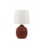 Textured Table Lamp In Brown With Fabric Shade E14 40W