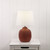 Textured Table Lamp In Brown With Fabric Shade E14 40W