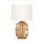 Bamboo Cage Table Lamp With Fabric Shade E27 40W